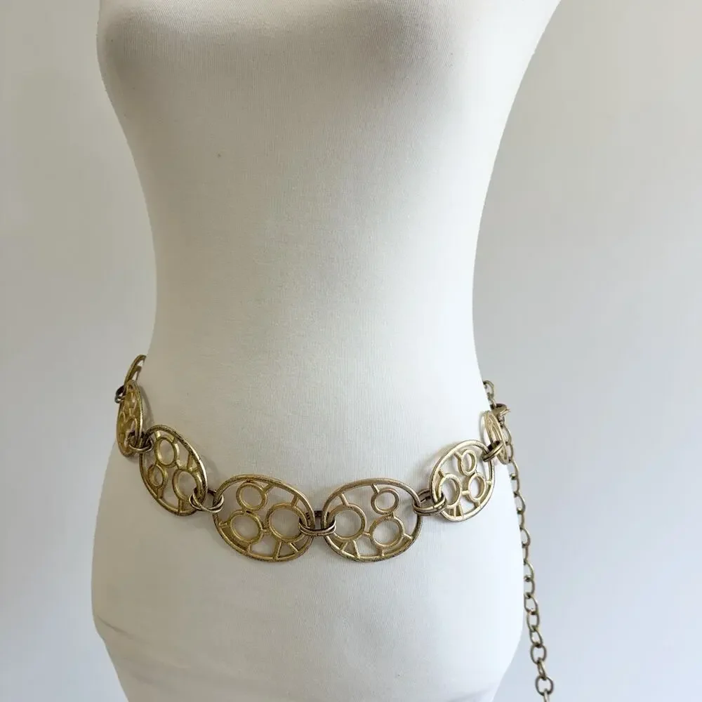 Chicos Womens Gold Chain Belt Bohemian Whimsy Fairy one size